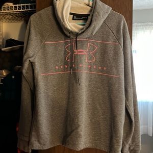 Womens medium grey Under Armour hooded sweatshirt